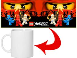 Чашка “LEGO Ninjago” із зображенням героїв на чорному фоні
