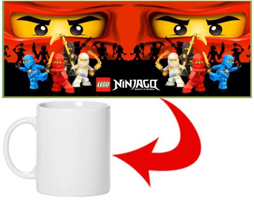 Чашка “LEGO Ninjago” із зображенням героїв на чорному фоні