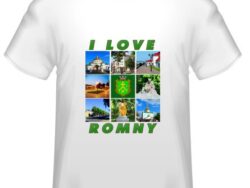 Футболка “I Love Romny” із фото-колажем пам’яток міста